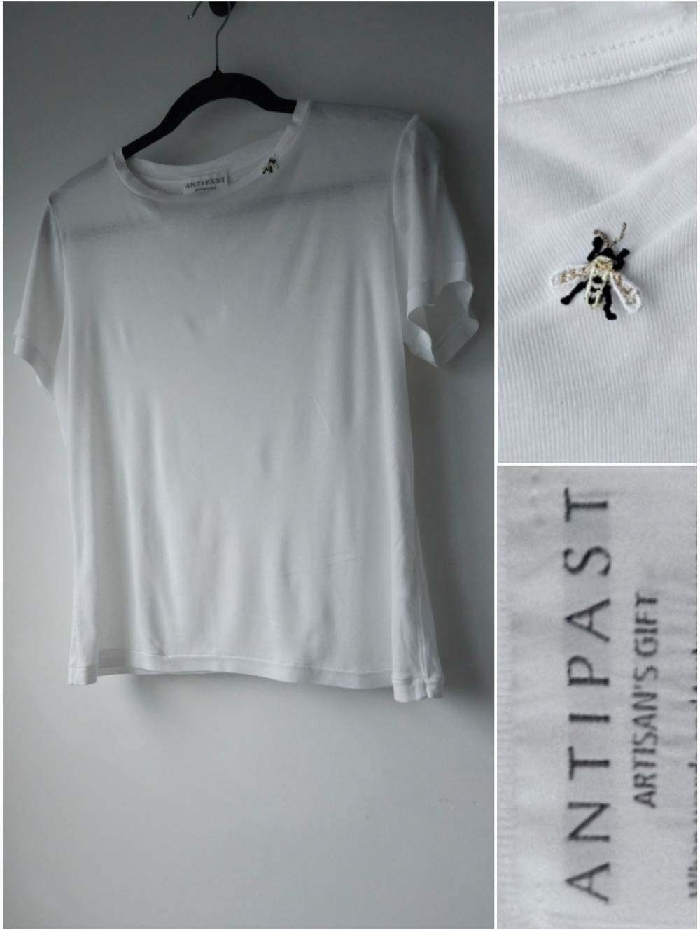 Antipast Artisan White Short Sleeve Fly T-Shirt